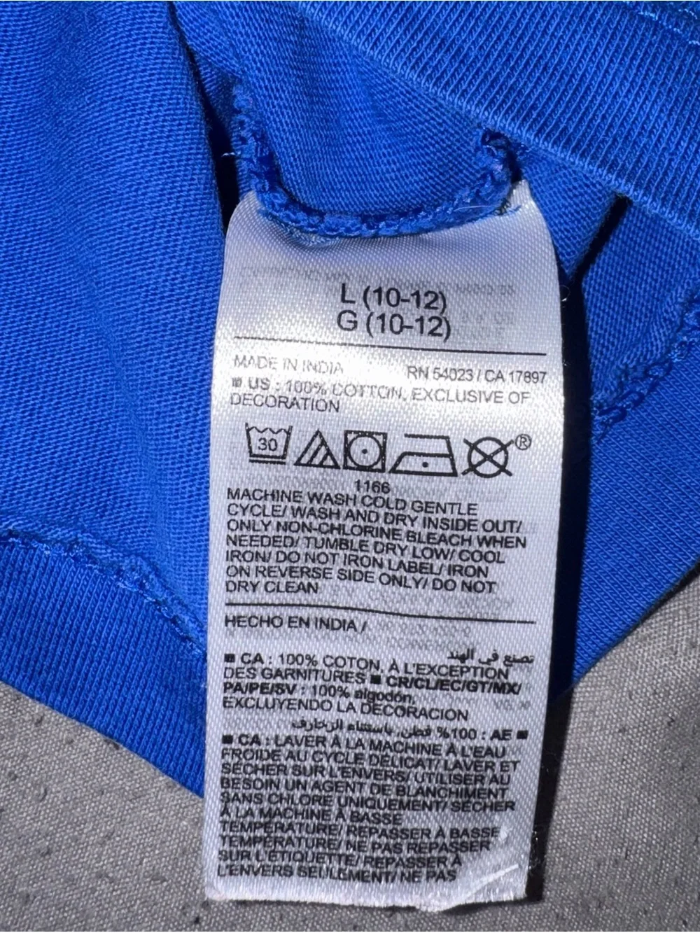 Old Navy Boys Oversized Ringer Graphic Basketball T-Shirt; Blue; Size L